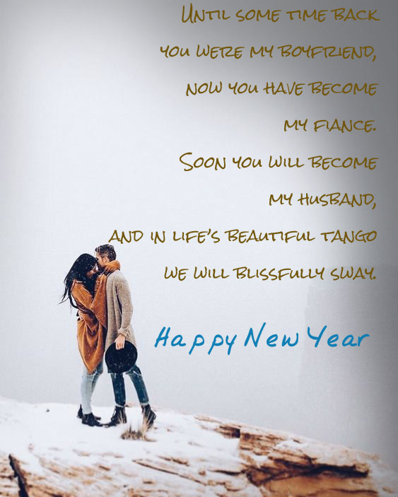 Romantic New Year Wishes for Fiance and Fiancee