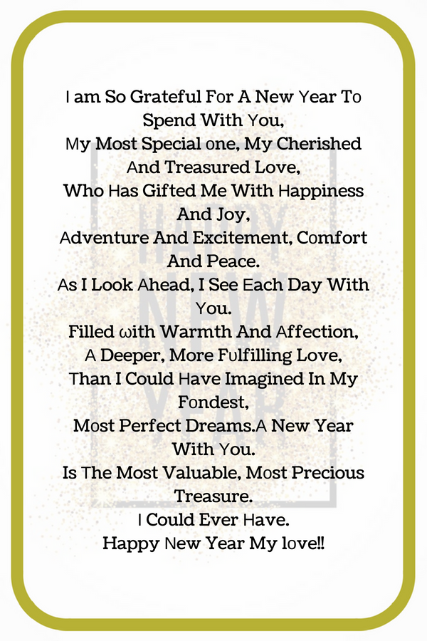 2024 Happy New Year Poem for Wife