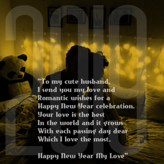 Romantic New Year Wishes for Husband